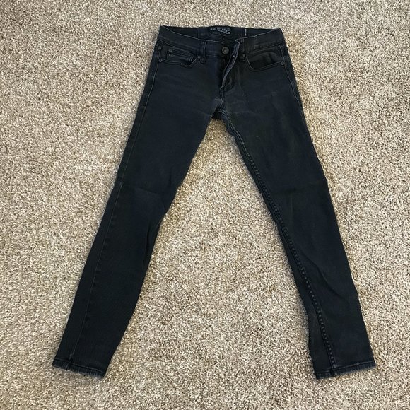 Mens Rude Super Skinny Black Jeans 